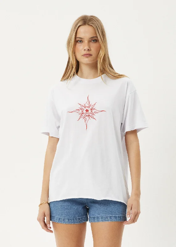 AFENDS Womens Sunny - Oversized Tee - White