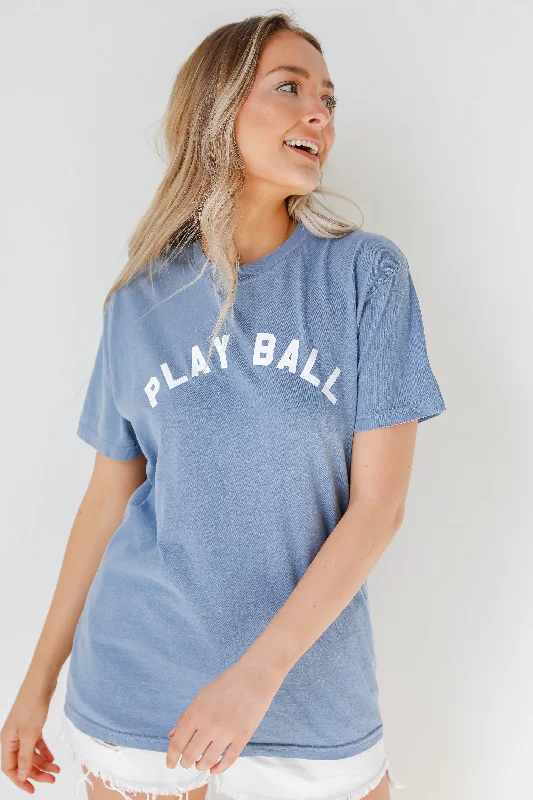 Navy Play Ball Tee