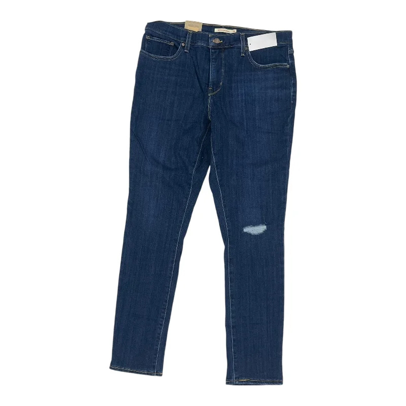 Jeans Skinny By Levis In Blue Denim, Size:14