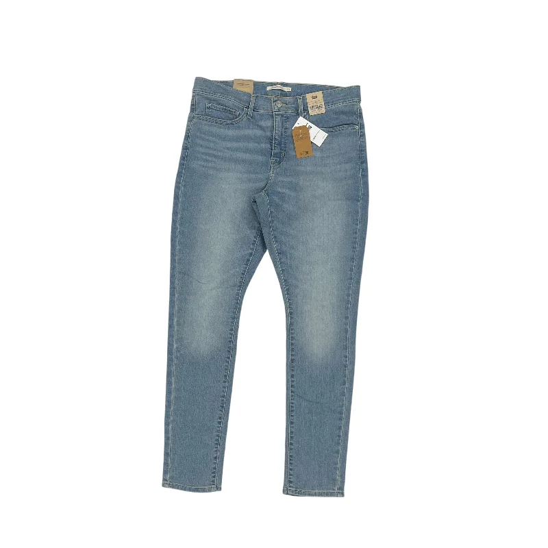 Jeans Skinny By Levis In Blue Denim, Size:12