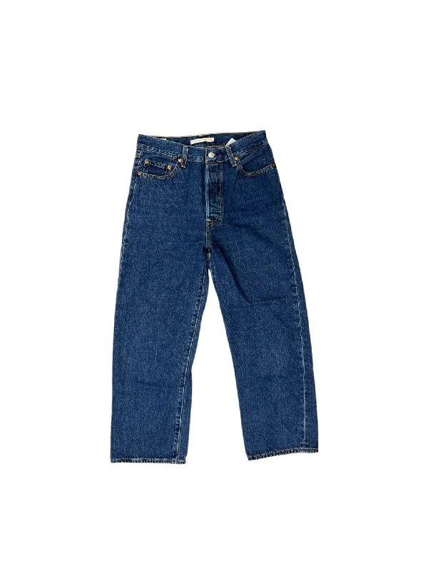 Jeans Straight By Levis In Blue Denim, Size: 8