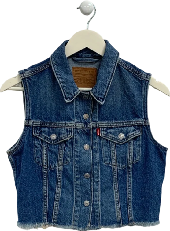 Levi's Blue Denim Vest UK S