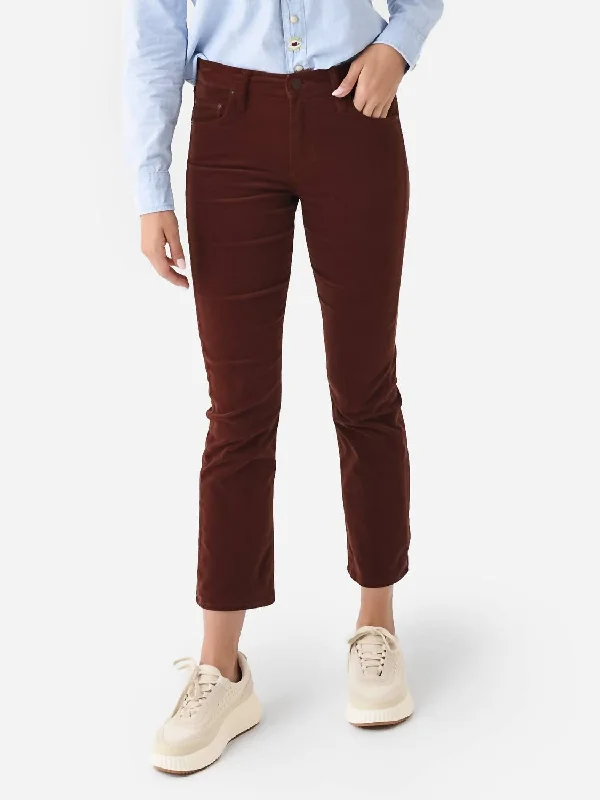 Mid Rise Rider Ankle Jean In Rum Russian