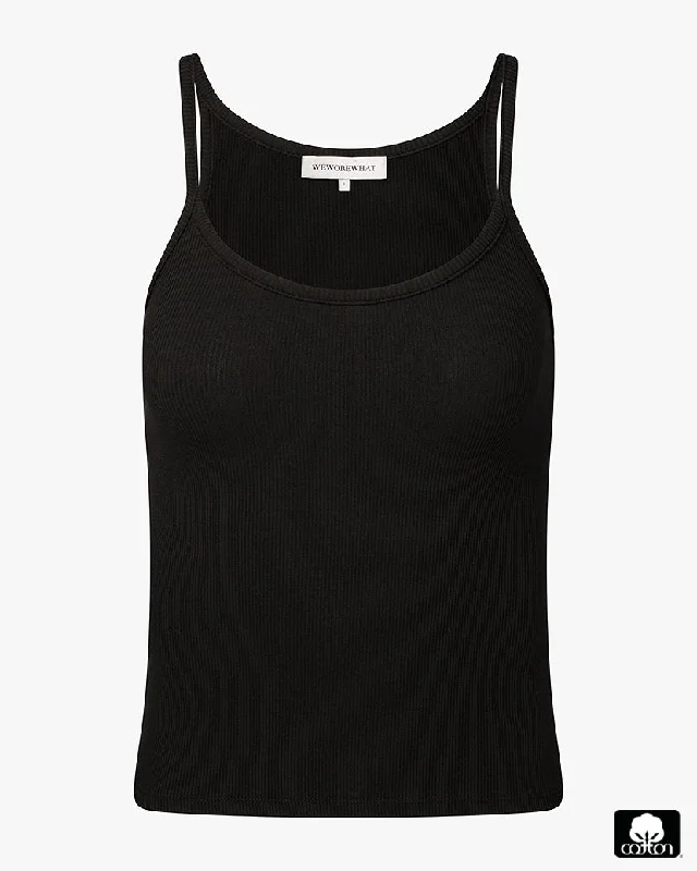 Scooped Ribbed Tank Top