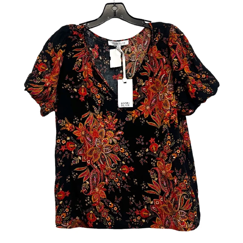 Top Short Sleeve By Rose And Olive In Paisley, Size: S