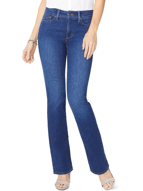 Womens Tummy-Control Mid-Rise Bootcut Jeans