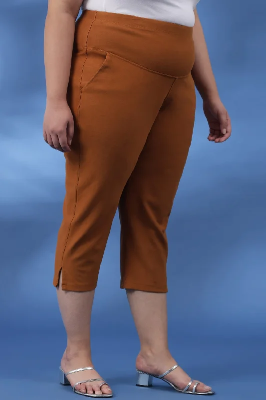 Tan New Fit Tummy Tucker Crop Pants