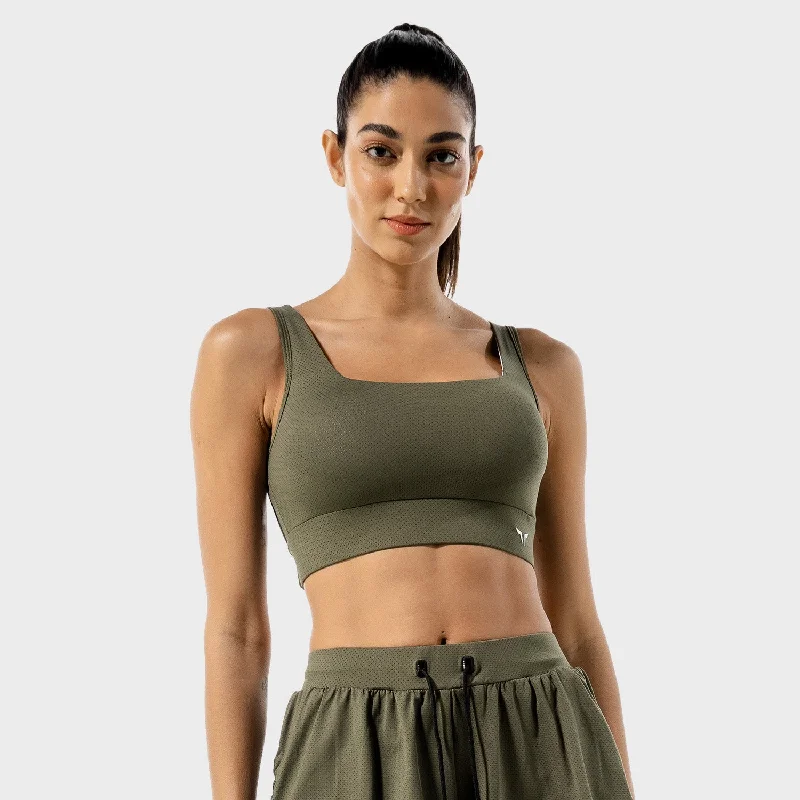 Flux Bra - Khaki & White