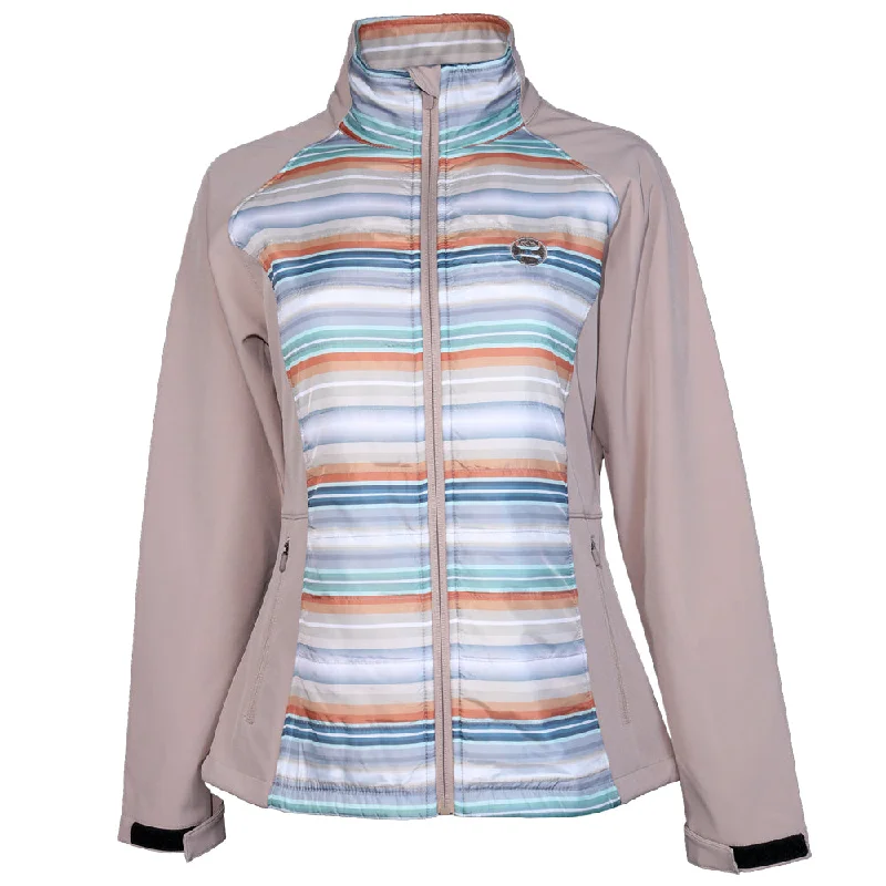 "Ladies SoftShell Jacket" Tan/Serape