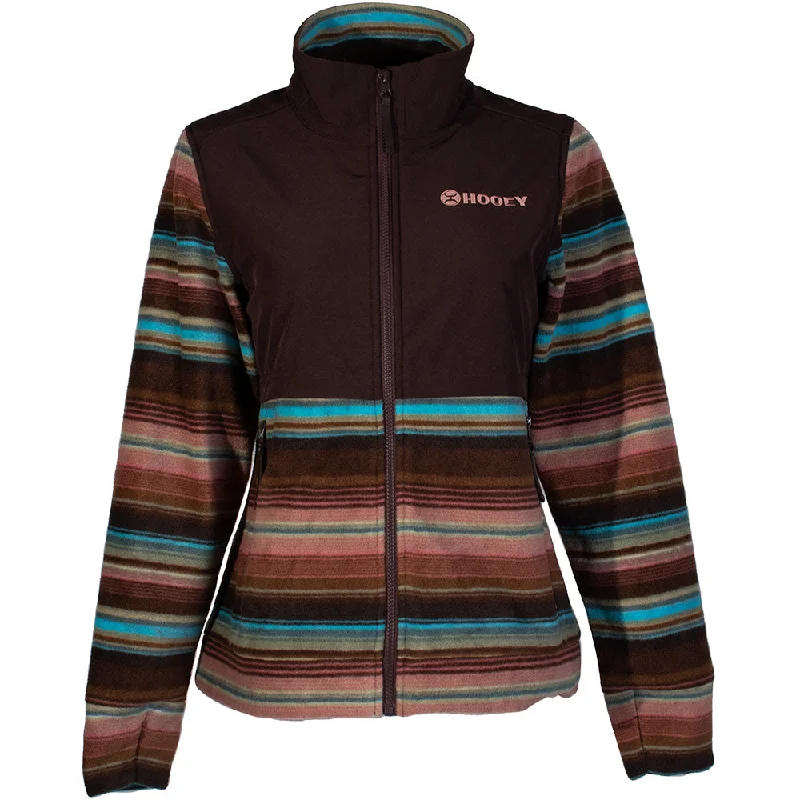 "Ladies Tech Fleece Jacket" Serape/ Brown