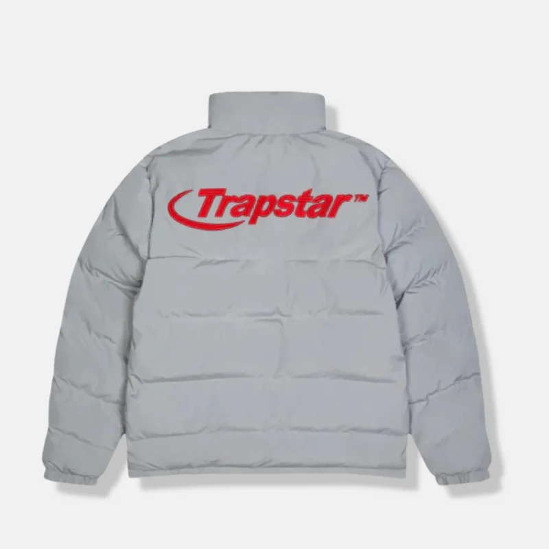 Trapstar Hyperdrive 2.0 Bomber Jacket - Light Grey/Red