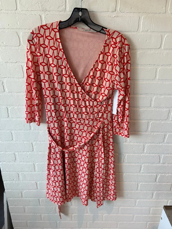 Dress Casual Midi By 41 Hawthorn In Pink & Red, Size: S