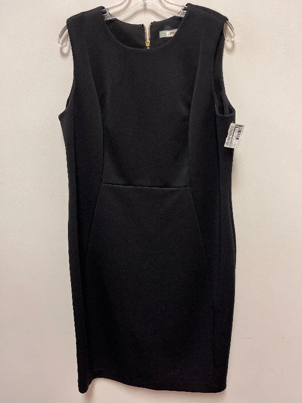 Dress Casual Midi By Calvin Klein In Black, Size: L