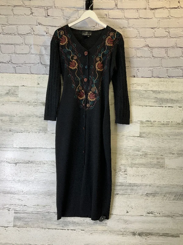 Dress Casual Midi By Carole Little In Black, Size: M