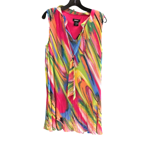 Dress Casual Midi By Dkny In Multi-colored, Size: 12