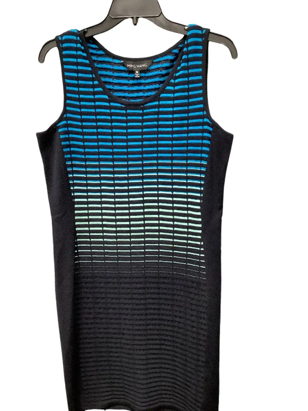 Dress Casual Midi By Ming Wang In Blue, Size: M