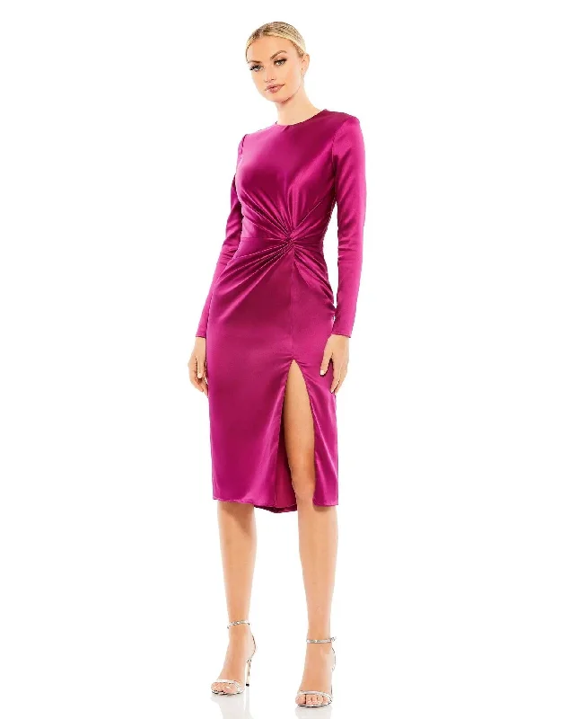 Mac Duggal 26675 Long Sleeve Formal Midi Dress