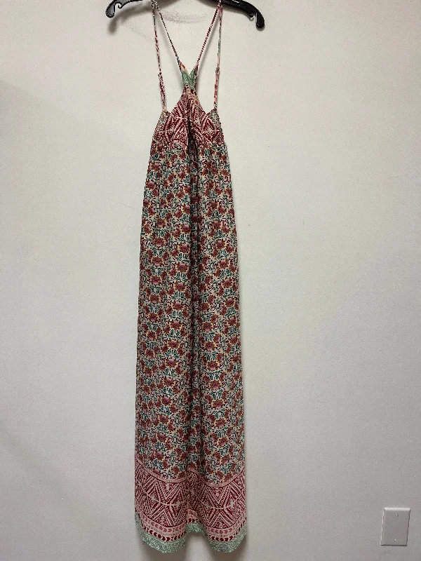 Multi-colored Dress Casual Maxi En Creme, Size M