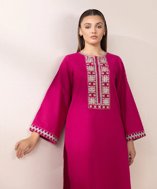 Embroidered Khaddar Shirt