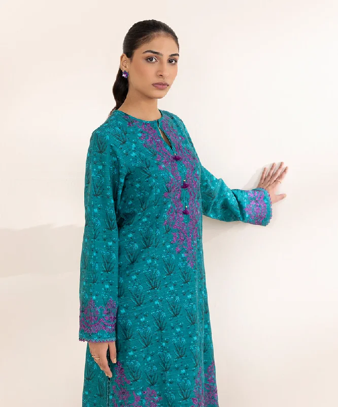 Embroidered Khaddar Shirt