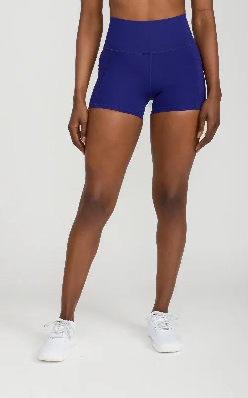 Bliss Biker Short 4" With Pockets in Blueprint