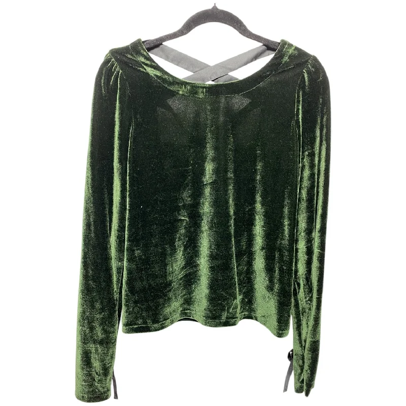 Blouse Long Sleeve By Anthropologie In Green, Size: M