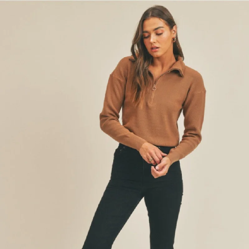 Half Zip Sweater (Coffee)