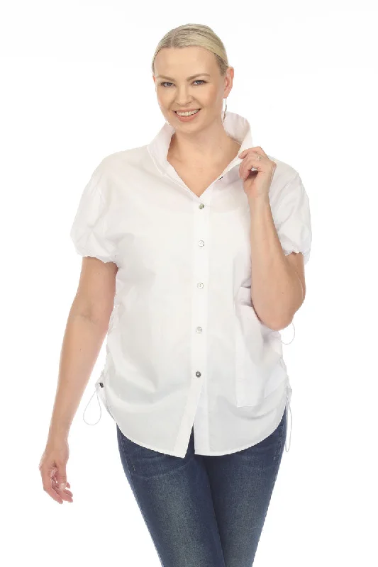 Terra Toggle Short Sleeve Blouse