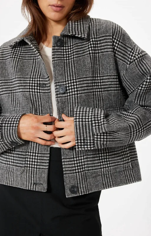 Watson Jacket In Black And White Plaid