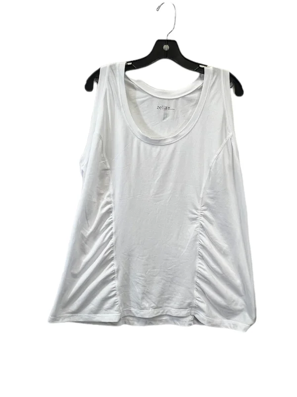 White Athletic Tank Top Zella, Size 2x